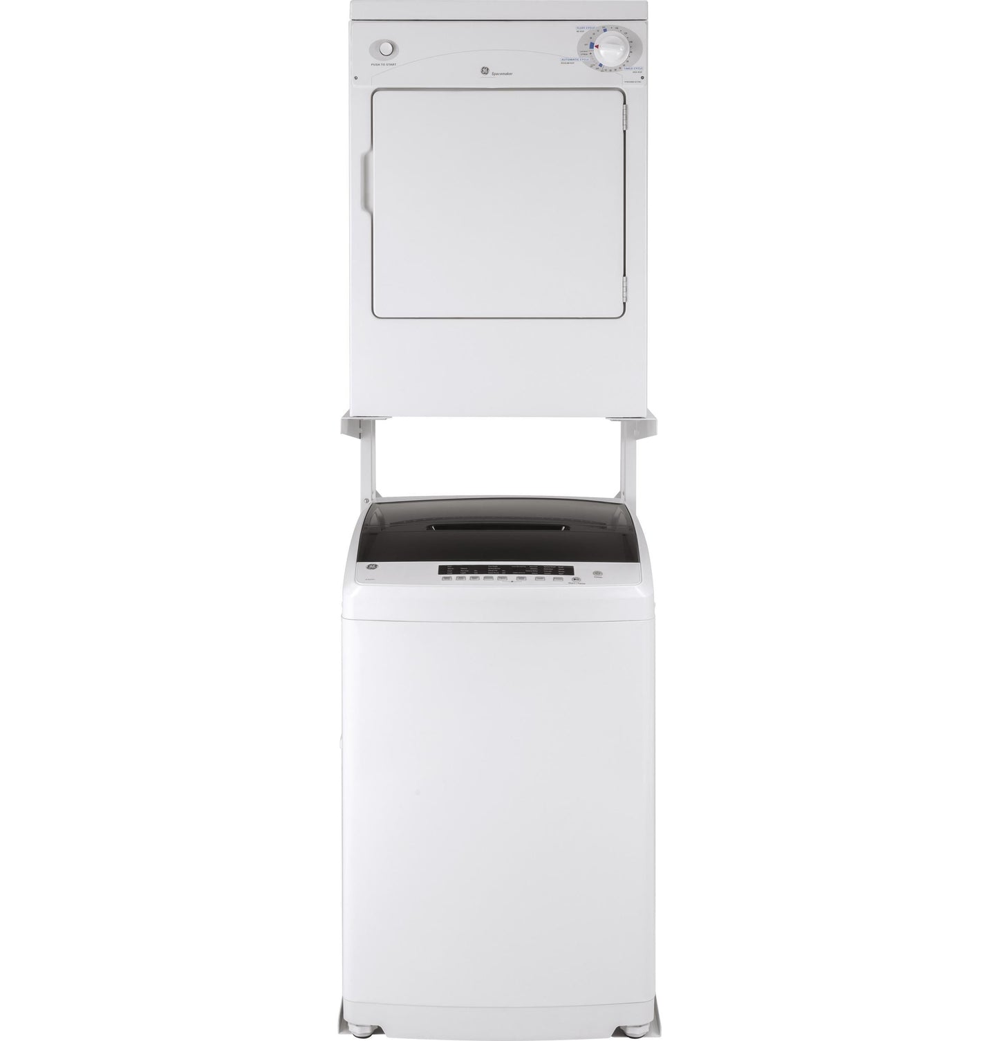 GE APPLIANCES GNW128SSMWW GE® Space-Saving 2.8 cu. ft. Capacity Stationary Washer with in Stainless Steel Basket White - GNW128SSMWW