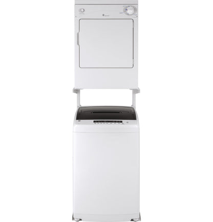 GE APPLIANCES GNW128SSMWW GE® Space-Saving 2.8 cu. ft. Capacity Stationary Washer with in Stainless Steel Basket White - GNW128SSMWW
