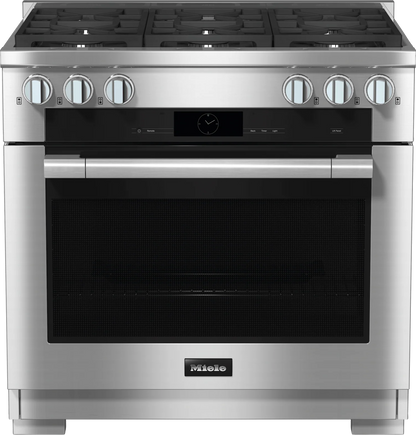 MIELE  HR 1934-3 G DF Clean Touch Steel - 36" Range Dual Fuel model with M Touch controls in Stainless Steel - HR19343GDF