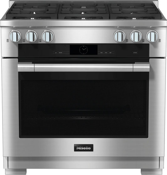 MIELE  HR 1934-3 G DF Clean Touch Steel - 36" Range Dual Fuel model with M Touch controls in Stainless Steel - HR19343GDF
