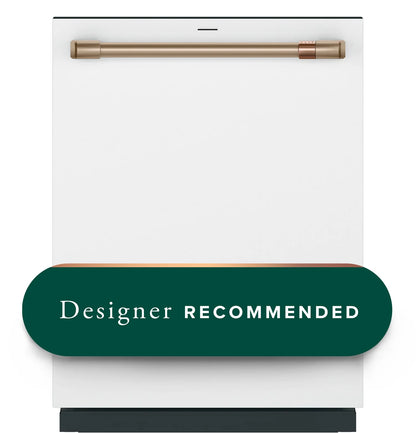 CAFE CDT888P4VW2 CAFéCustomFit ENERGY STAR Stainless Interior Smart Dishwasher with Ultra Wash Top Rack and Dual Convection Ultra Dry, LED Lights, 39 dBA White - CDT888P4VW2