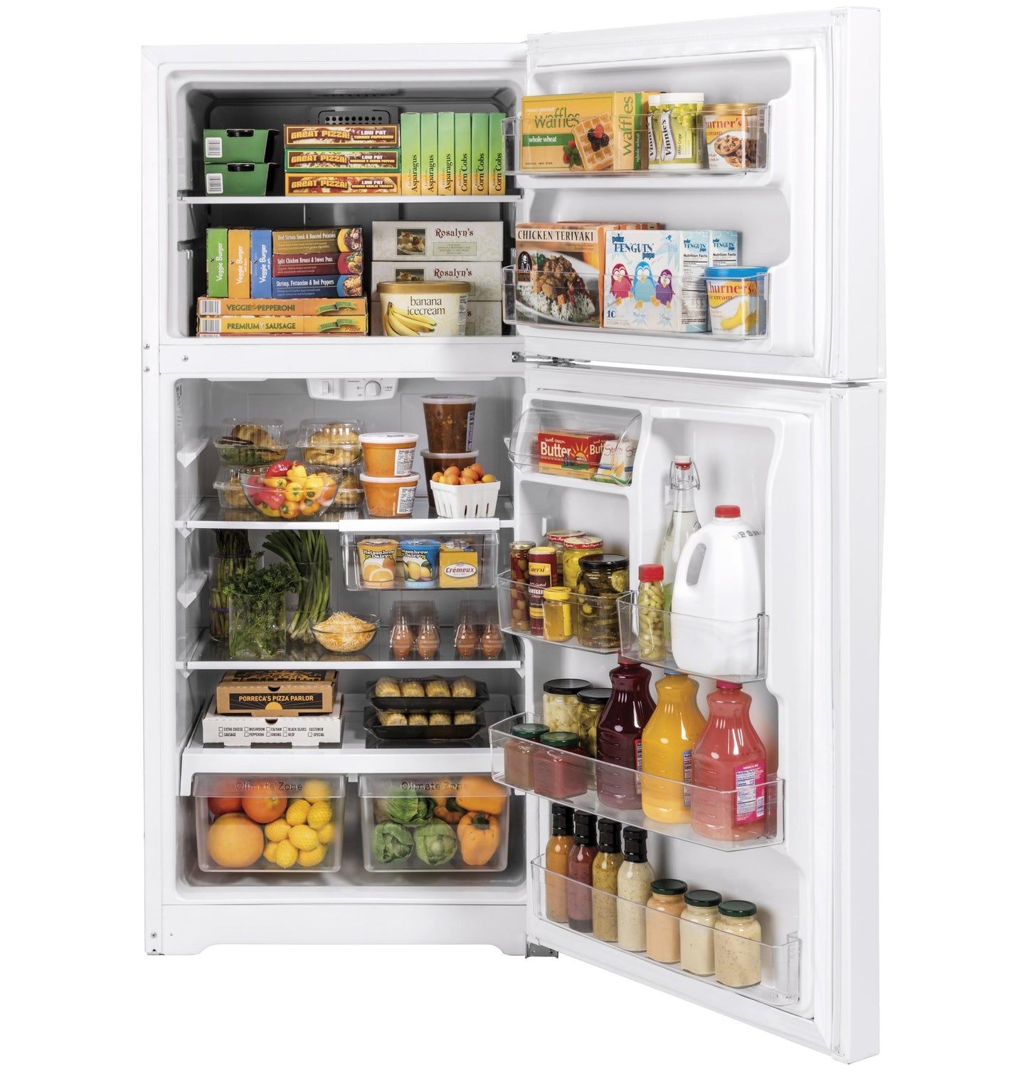 GE APPLIANCES 21.9 Cu. Ft. Garage Ready Top-Freezer Refrigerator White - GTS22KGNRWW