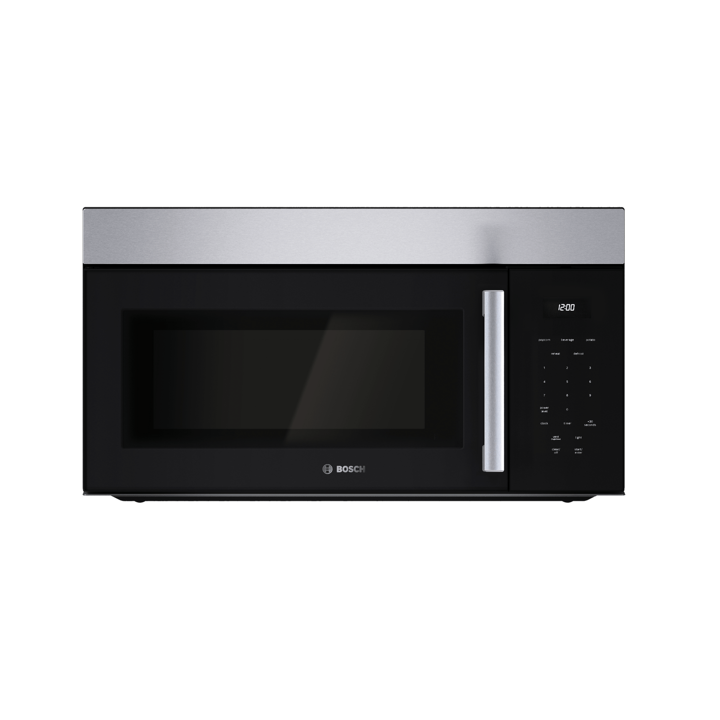BOSCH HMV1055U 100 Series, Over-The-Range Microwave, 30'', Door Hinge: left in Stainless Steel - HMV1055U