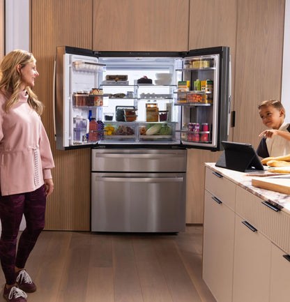 GE APPLIANCES PJD23BYWFS GE Profile™ ENERGY STAR® 23.3 Cu. Ft. Smart Counter-Depth Fingerprint Resistant 4-Door French-Door Refrigerator with Door In Door in Stainless Steel - PJD23BYWFS