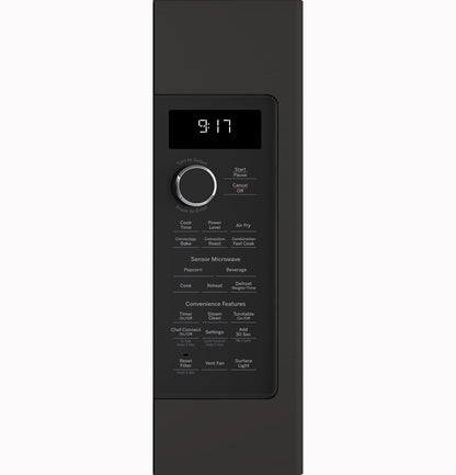 GE APPLIANCES Profile 1.7 Cu. Ft. Convection Over-the-Range Microwave Oven Black in Stainless Steel - PVM9179BRTS