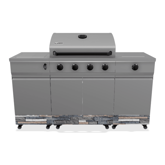 Tytus Fresno 5-Burner LP/NG Convertible Grill in Gunmetal + Ash Stone - TDT-021-0104