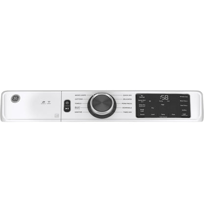 GE APPLIANCES GE 7.8 cu. ft. Capacity Smart Front Load Gas Dryer with Sanitize Cycle White - GFD55GSSNWW