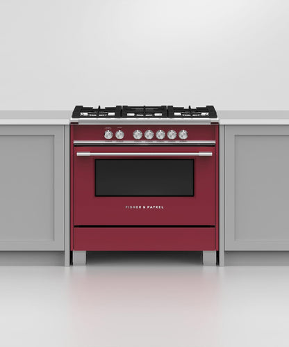 FISHER & PAYKEL OR36SCG4R1 36" Series 7 Classic 5 Burner Gas Range Red - OR36SCG4R1