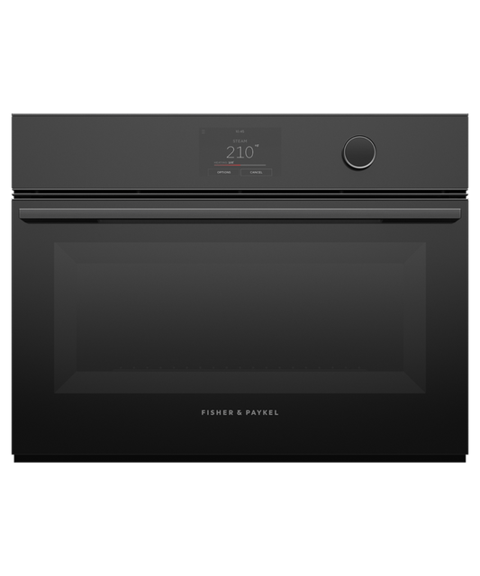 FISHER & PAYKEL OS24NMTDB1 24" Series 9 Minimal Compact Combi-Steam Oven Black - OS24NMTDB1