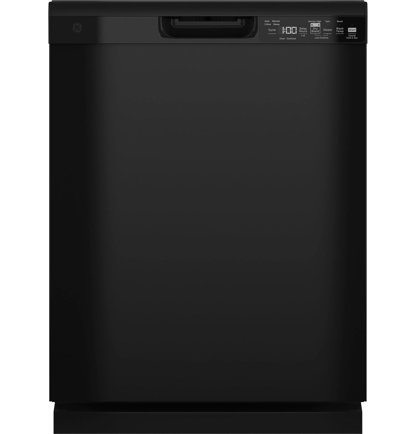 GE APPLIANCES GDF550PGRBB GE® ENERGY STAR® Front Control with Plastic Interior Dishwasher with Sanitize Cycle & Dry Boost Black
