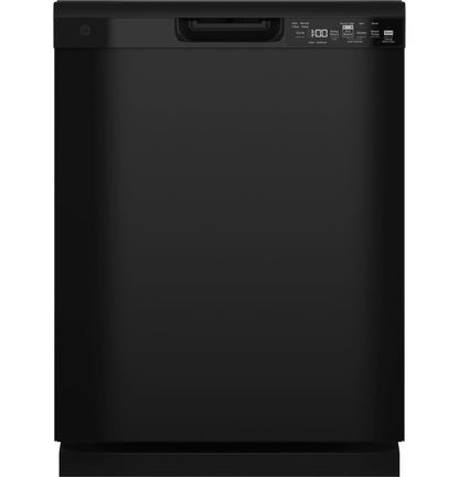 GE APPLIANCES GDF550PGRBB GE® ENERGY STAR® Front Control with Plastic Interior Dishwasher with Sanitize Cycle & Dry Boost Black
