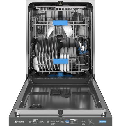 GE APPLIANCES PDT755SBVTS GE Profile™ ENERGY STAR Smart UltraFresh System Dishwasher with Microban™ Antimicrobial Technology with Deep Clean Washing 3rd Rack, 42 dBA Black in Stainless Steel - PDT755SBVTS