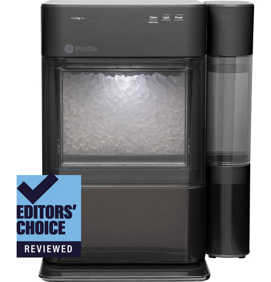 GE APPLIANCES GE Profile Opal 2.0 Nugget Ice Maker with Side Tank Black in Stainless Steel - XPIO13BCBT