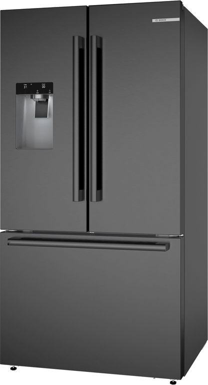 BOSCH B36FD52SNB 500 Series, French Door Bottom freezer, multi door, 36'', Black inox-antifingerprint, Total No Frost Black in Stainless Steel - B36FD52SNB