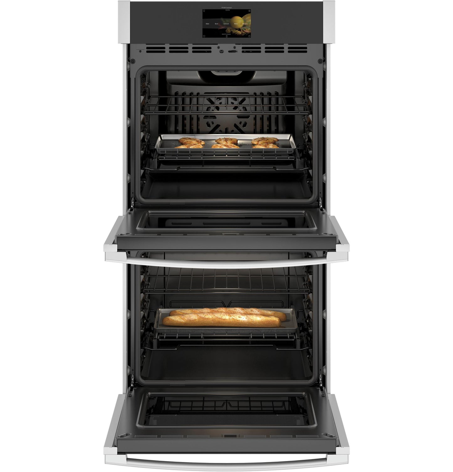 GE APPLIANCES Profile 27" Smart Built-In Convection Double Wall Oven in Stainless Steel - PKD7000SNSS