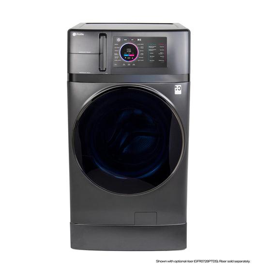 GE APPLIANCES GE Profile ENERGY STAR 4.8 cu. ft. Capacity UltraFast Combo with Ventless Inverter Heat Pump Technology Washer/Dryer Gray - PFQ97HSPVDS