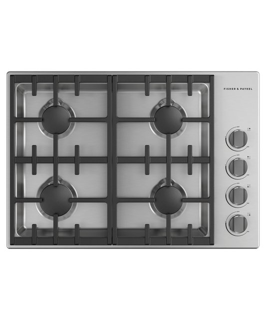 FISHER & PAYKEL CDV3304HN 30" Series 9 4 Burner Gas Cooktop in Stainless Steel - CDV3304HN