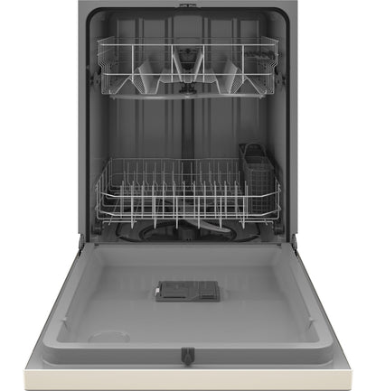 GE APPLIANCES Dishwasher with Front Controls Bisque or Off-white - GDF535PGRCC
