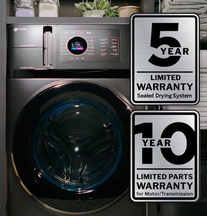 GE APPLIANCES PFQ83HSSWWW GE Profile™ ENERGY STAR® 4.6 cu. ft. Capacity UltraFast Combo with Ventless Inverter Heat Pump Technology Washer/Dryer White - PFQ83HSSWWW