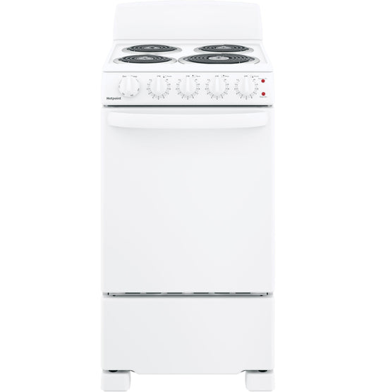 HOTPOINT Hotpoint ENERGY STAR 20" Electric Free-Standing Front-Control Electric Range White - RAS200DMWW