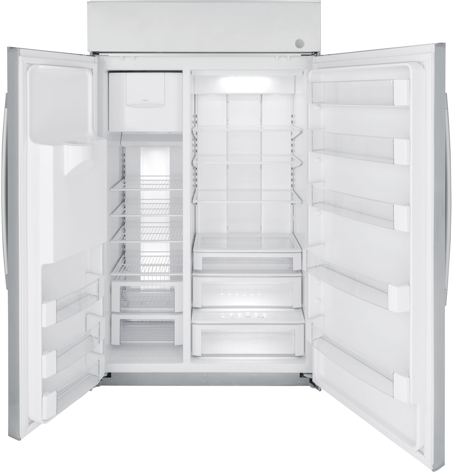 GE APPLIANCES Profile 48" Smart Built-In Side-by-Side Refrigerator with Dispenser in Stainless Steel - PSB48YSNSS