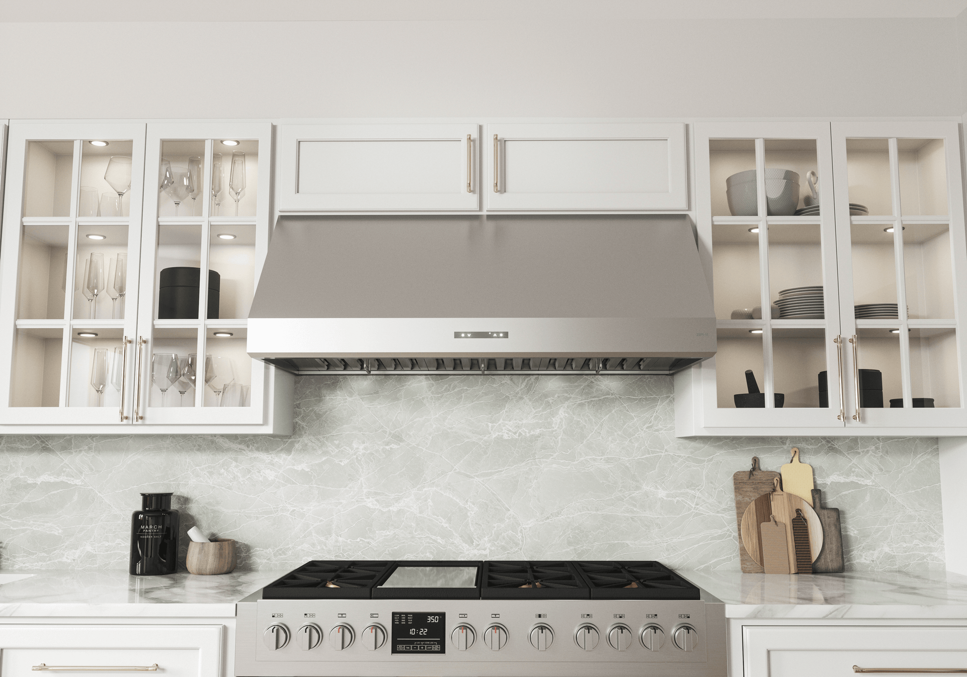 ZEPHYR Tidal II Connect 18in Wall, 36in, SS, LED, ACT Stainless