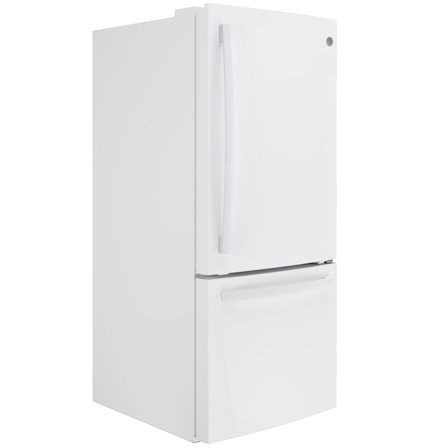 GE APPLIANCES 21.0 Cu. Ft. Bottom-Freezer Refrigerator White - GDE21EGKWW