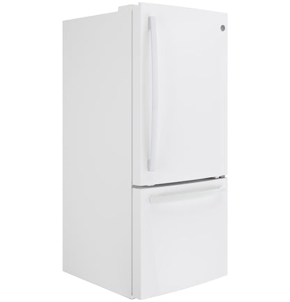 GE APPLIANCES 21.0 Cu. Ft. Bottom-Freezer Refrigerator White - GDE21EGKWW
