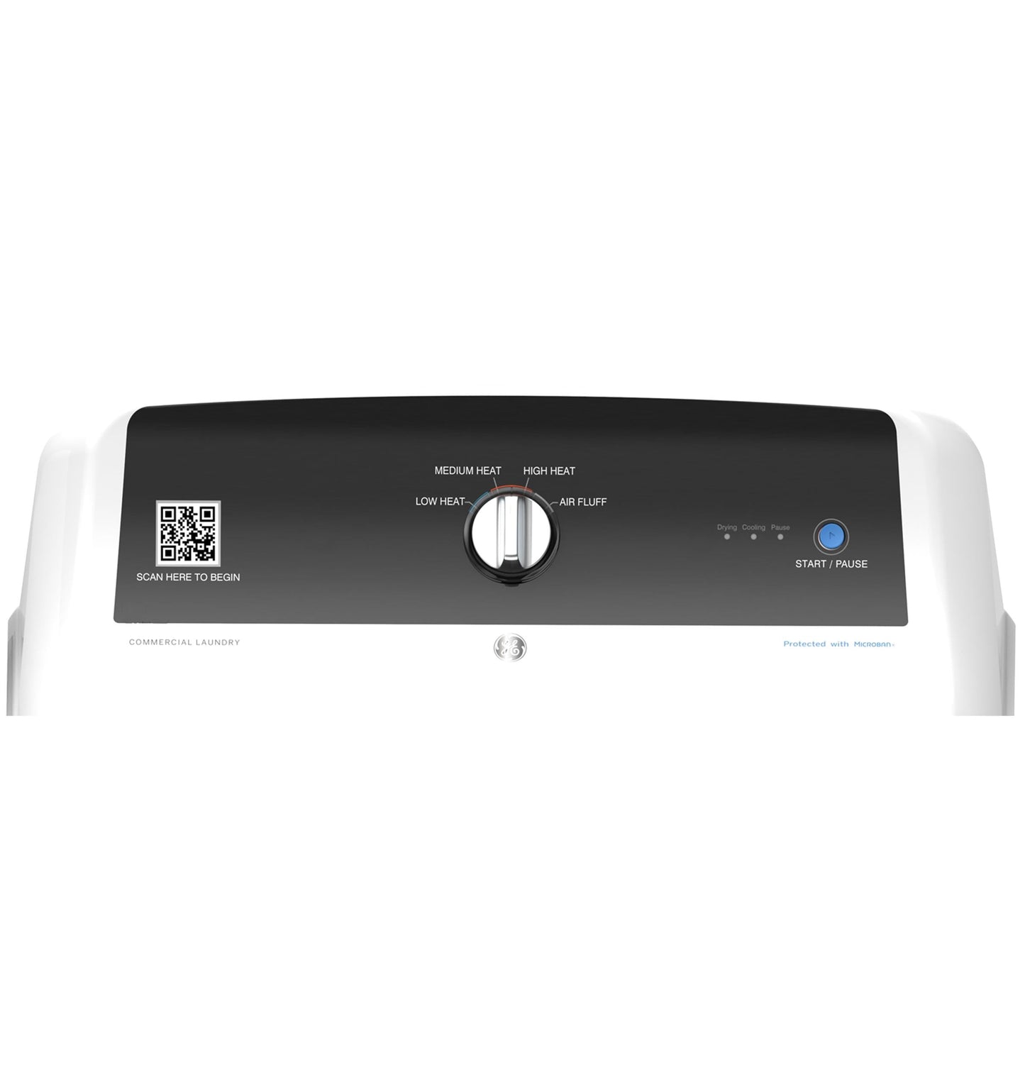 GE APPLIANCES GE 7.4 cu. ft. Capacity aluminized alloy drum Commercial Gas Dryer with Sensor Dry, Built-In App Payment System SITE WIFI REQUIRED White - VTD52GASRWB