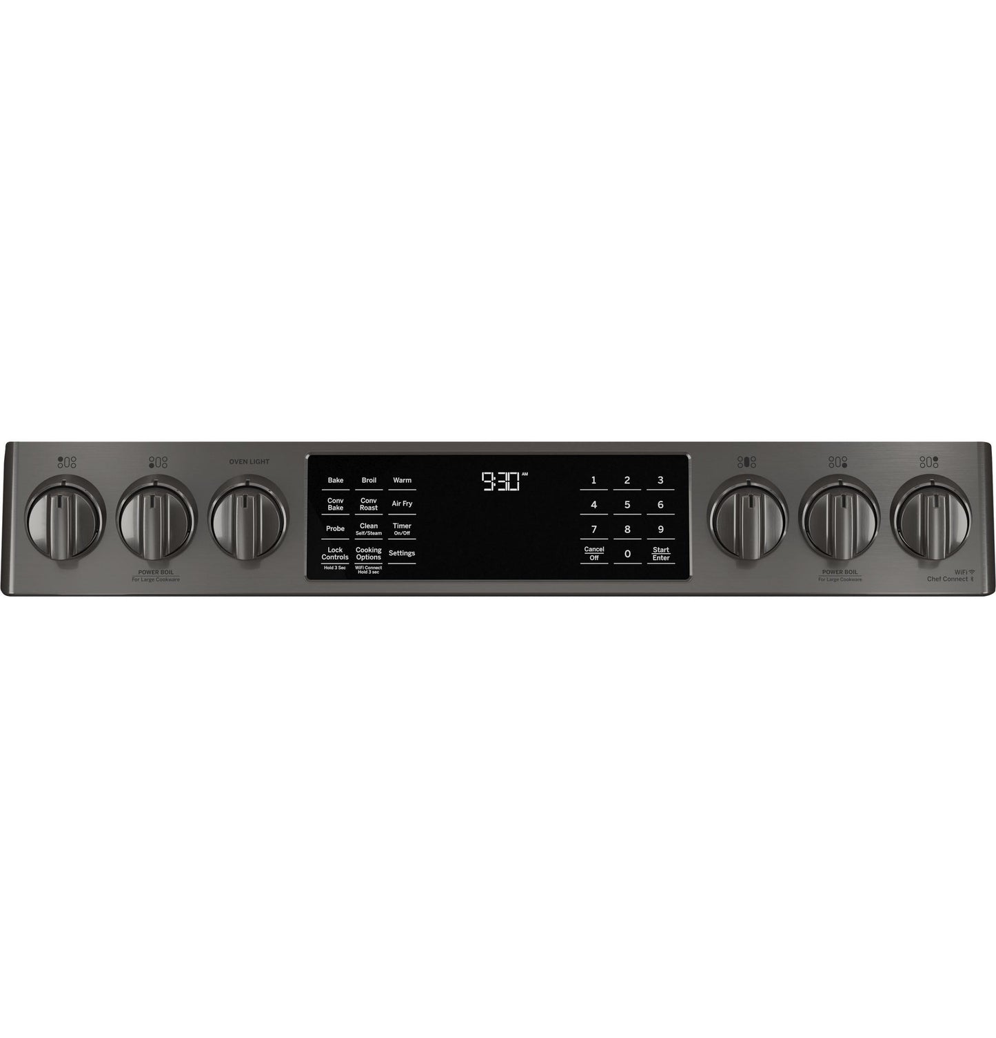 GE APPLIANCES PGS930BPTS GE Profile™ 30" Smart Slide-In Front-Control Gas Range with No Preheat Air Fry Black in Stainless Steel - PGS930BPTS