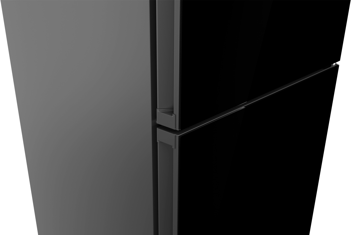 BOSCH B24CB80ESB 800 Series, free-standing fridge-freezer with freezer at bottom, glass door, 24'', Black, Total No Frost Black - B24CB80ESB