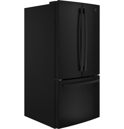 GE APPLIANCES 18.6 Cu. Ft. Counter-Depth French-Door Refrigerator Black - GWE19JGLBB