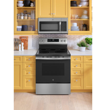 GE APPLIANCES GRF600AVSS GE® ENERGY STAR® 30" Free-Standing Electric Convection Range with No Preheat Air Fry and EasyWash™ Oven Tray in Stainless Steel - GRF600AVSS