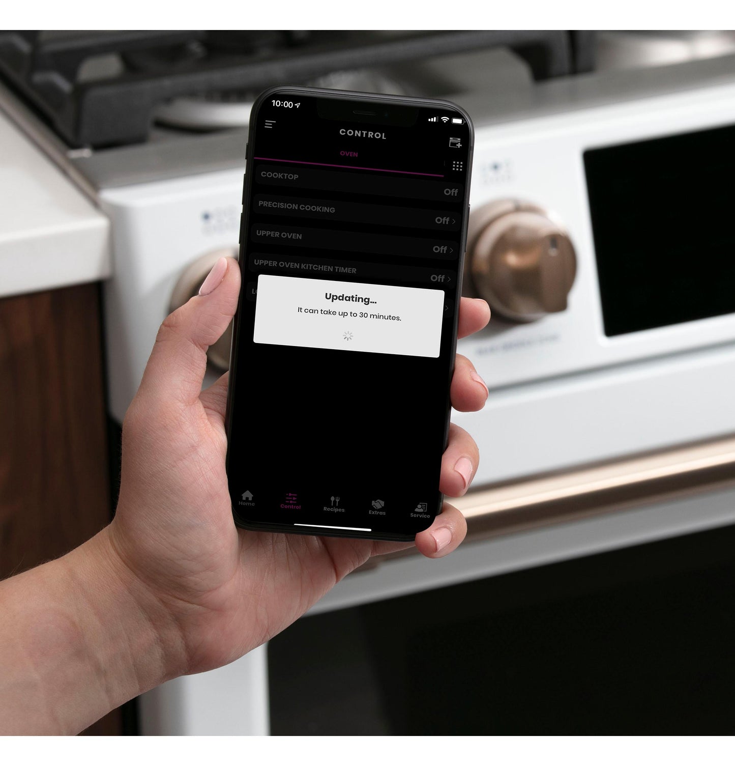 CAFE CGS700P2MS1 CAFé™ 30" Smart Slide-In, Front-Control, Gas Range with Convection Oven in Stainless Steel - CGS700P2MS1