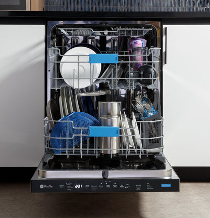 GE APPLIANCES PDT715SYVFS GE Profile™ ENERGY STAR® Fingerprint Resistant Top Control Stainless Interior Dishwasher with Microban™ Antimicrobial Technology in Stainless Steel - PDT715SYVFS