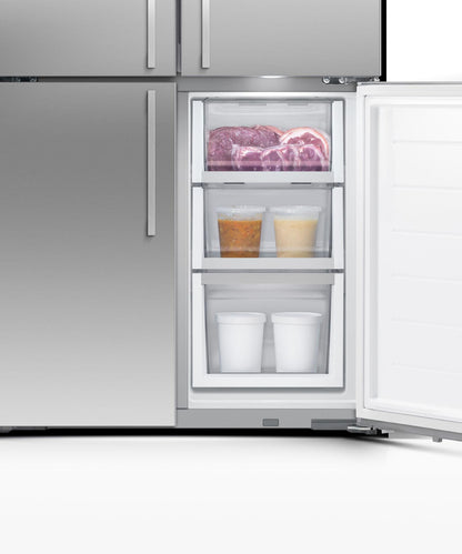 FISHER & PAYKEL RF203QDUVX1 18.9 cu ft Series 7 Quad Door Refrigerator Freezer in Stainless Steel - RF203QDUVX1