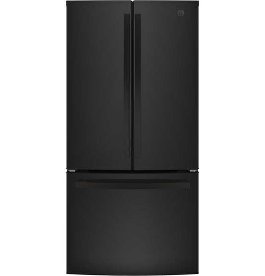 GE APPLIANCES 18.6 Cu. Ft. Counter-Depth French-Door Refrigerator Black - GWE19JGLBB