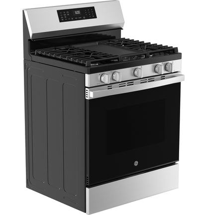 GE APPLIANCES GGF600AVSS GE® 30" Free-Standing Gas Convection Range with No Preheat Air Fry and EasyWash™ Oven Tray in Stainless Steel - GGF600AVSS