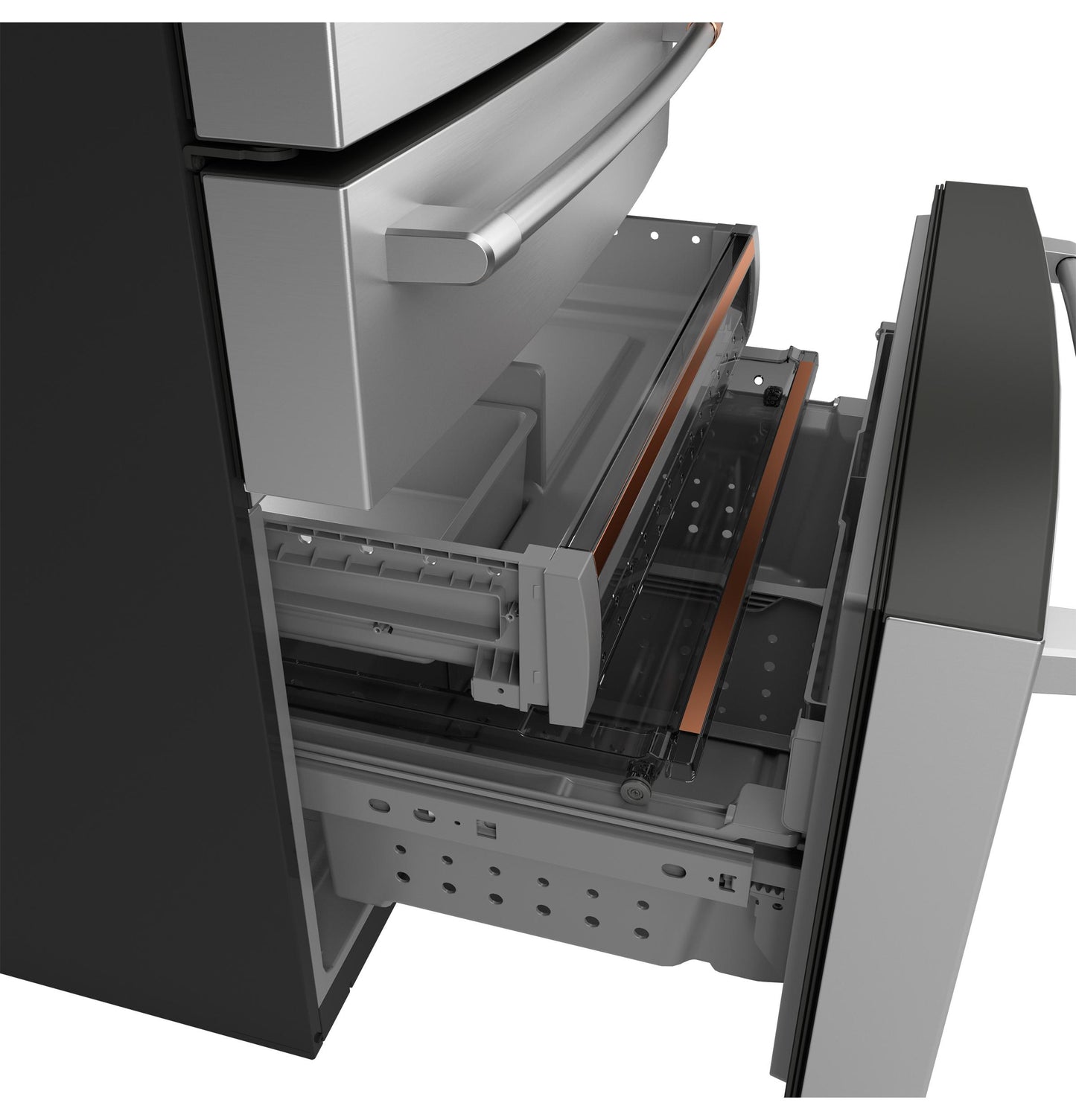 CAFE CJE23DP2WS1 CAFé™ ENERGY STAR® 23.2 Cu. Ft. Smart Counter-Depth 4-Door French-Door Refrigerator With Dual-Dispense AutoFill Pitcher in Stainless Steel - CJE23DP2WS1