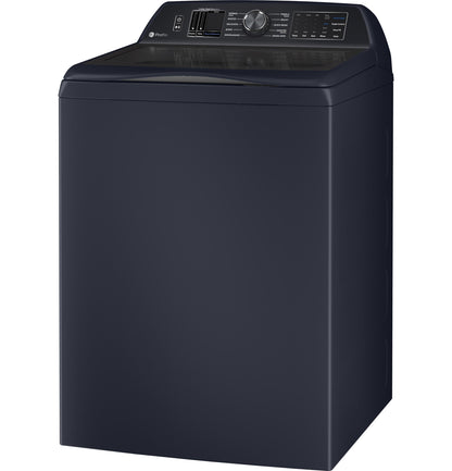 GE APPLIANCES PTW805BPWRS GE Profile™ ENERGY STAR® 5.3 cu. ft. Capacity Washer with Smarter Wash Technology and Adaptive SmartDispense Blue - PTW805BPWRS