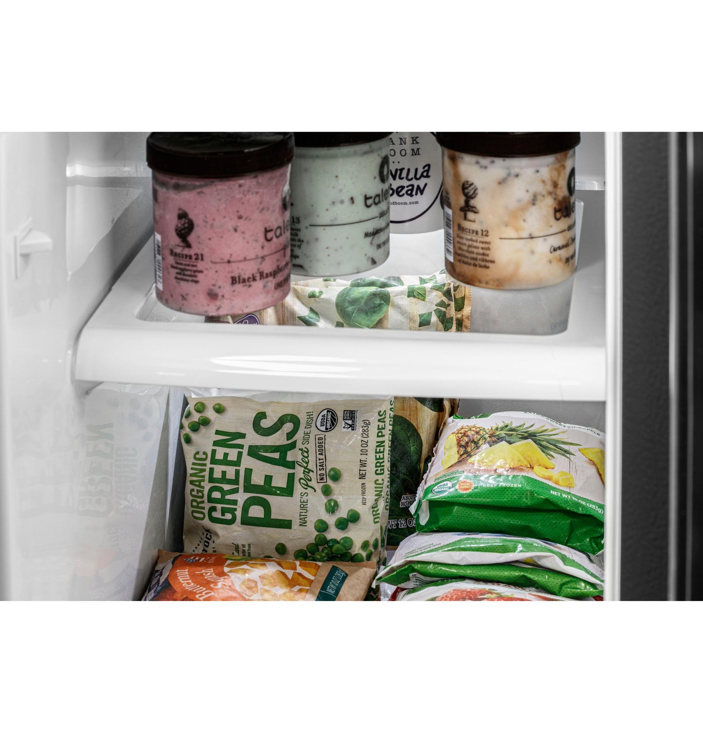 GE APPLIANCES 21.9 Cu. Ft. Counter-Depth Side-By-Side Refrigerator in Stainless Steel - PZS22MYKFS