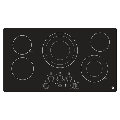 GE APPLIANCES JEP5036DTBB GE® 36" Built-In Knob Control Electric Cooktop Black - JEP5036DTBB