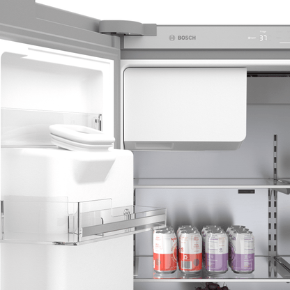 BOSCH B36CD52SNS 500 Series, French Door Bottom freezer, multi door, 36'', Brushed steel (with anti-fingerprint), Total No Frost in Stainless Steel - B36CD52SNS