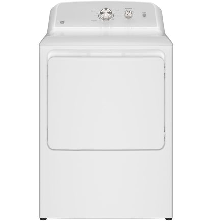 GE APPLIANCES GTD38EASWWS GE® 7.2 cu. ft. Capacity Electric Dryer with Up To 120 ft. Venting and Reversible Door White On in Stainless Steel Look - GTD38EASWWS