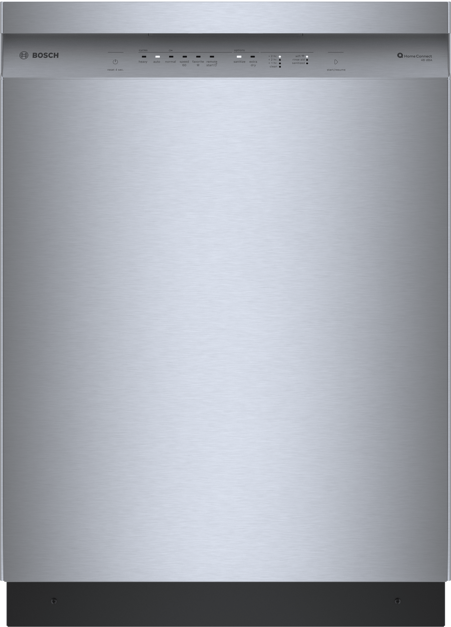 BOSCH SHE41CM5N 100 Series, built-under dishwasher, 24'', Brushed steel anti-fingerprint in Stainless Steel - SHE41CM5N
