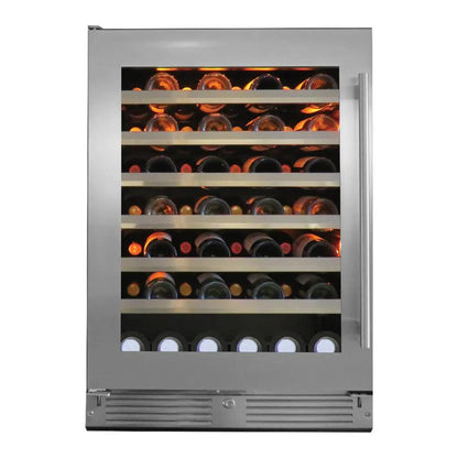XO APPLIANCE XOU24WGSL 24" Wine Cooler, Single Zone in Stainless Steel Glass, Left Hinge in Stainless Steel - XOU24WGSL
