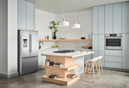 BOSCH B36FD52SNS 500 Series, French Door Bottom freezer, multi door, 36'', Brushed steel (with anti-fingerprint), Total No Frost in Stainless Steel - B36FD52SNS