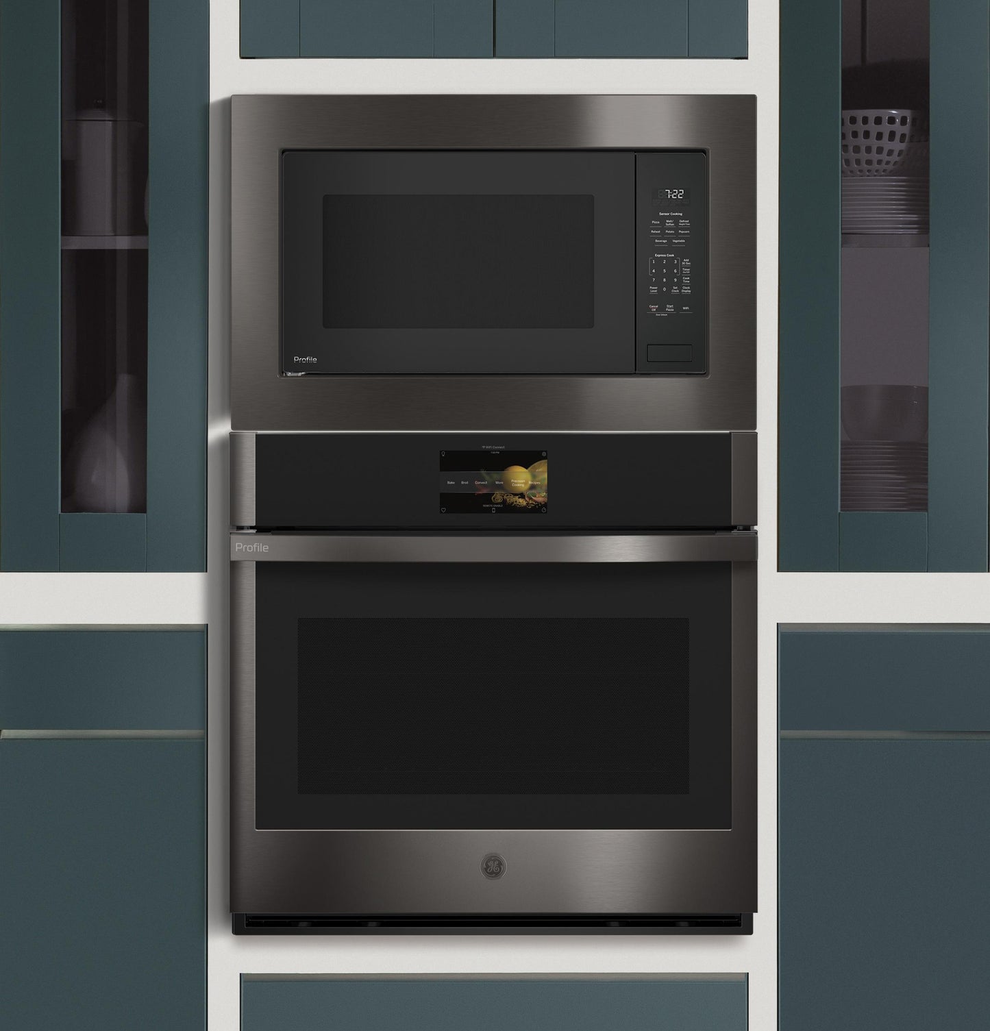 GE APPLIANCES PCWK22U1WDD GE Profile™ 2.2 Cu. Ft. Built-In Sensor Microwave Oven Gray - PCWK22U1WDD