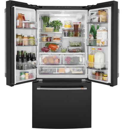 CAFE CWE19SP3ND1 CAFE ENERGY STAR 18.6 Cu. Ft. Counter-Depth French-Door Refrigerator Black - CWE19SP3ND1