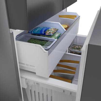 BOSCH B36CD52SNB 500 Series, French Door Bottom freezer, multi door, 36'', Black inox-antifingerprint, Total No Frost Black in Stainless Steel - B36CD52SNB